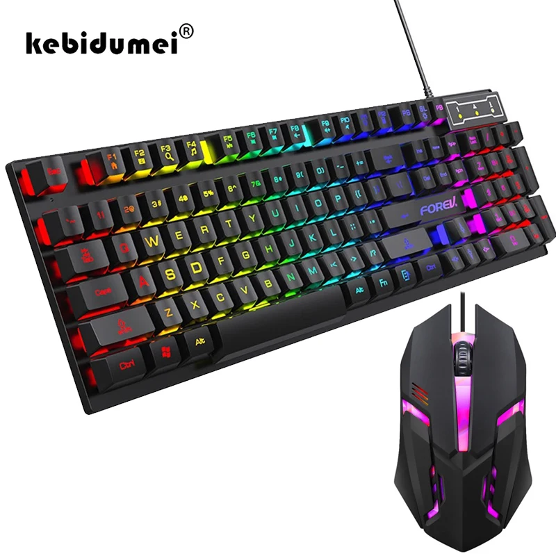 Gaming Keyboard Mouse And Headset Combo - Механическая клавиатура с подсветкой на 104