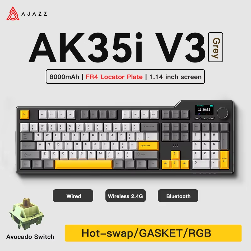 Ajazz AK35I V3 MAX Трехрежимна – обзор и цена Gaming Keyboard Corsair